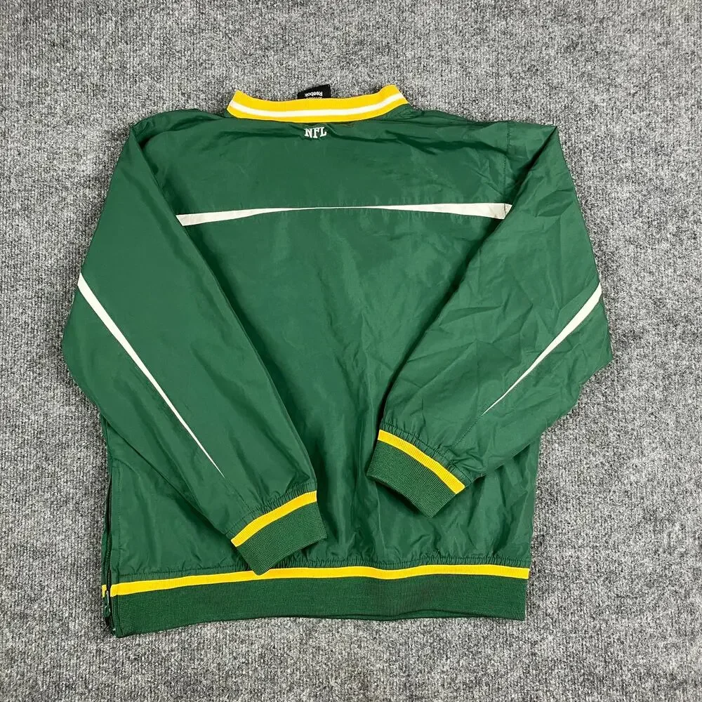 Reebok Pullover Boys‎ Size M Green Packers NFL Sweatshirt Long Sleeve Team Logo